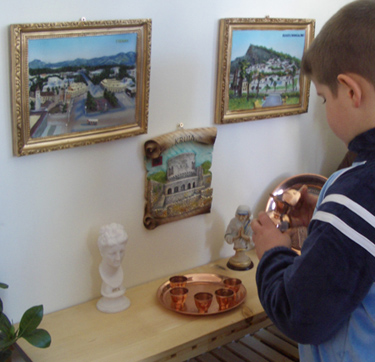 Classroom "Albania" shelf